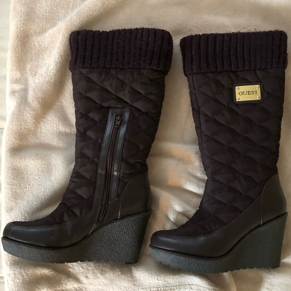 Guess Shoes - Guess brown wedge boots size 6.5 M